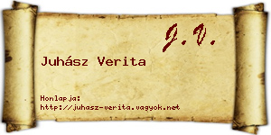 Juhász Verita névjegykártya